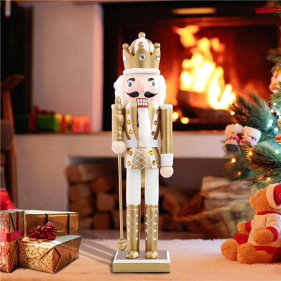 Christmas Nutcracker Figure 15 Inch Wooden Nutcracker Ornament Home Decor Gift - Picture 3 of 7